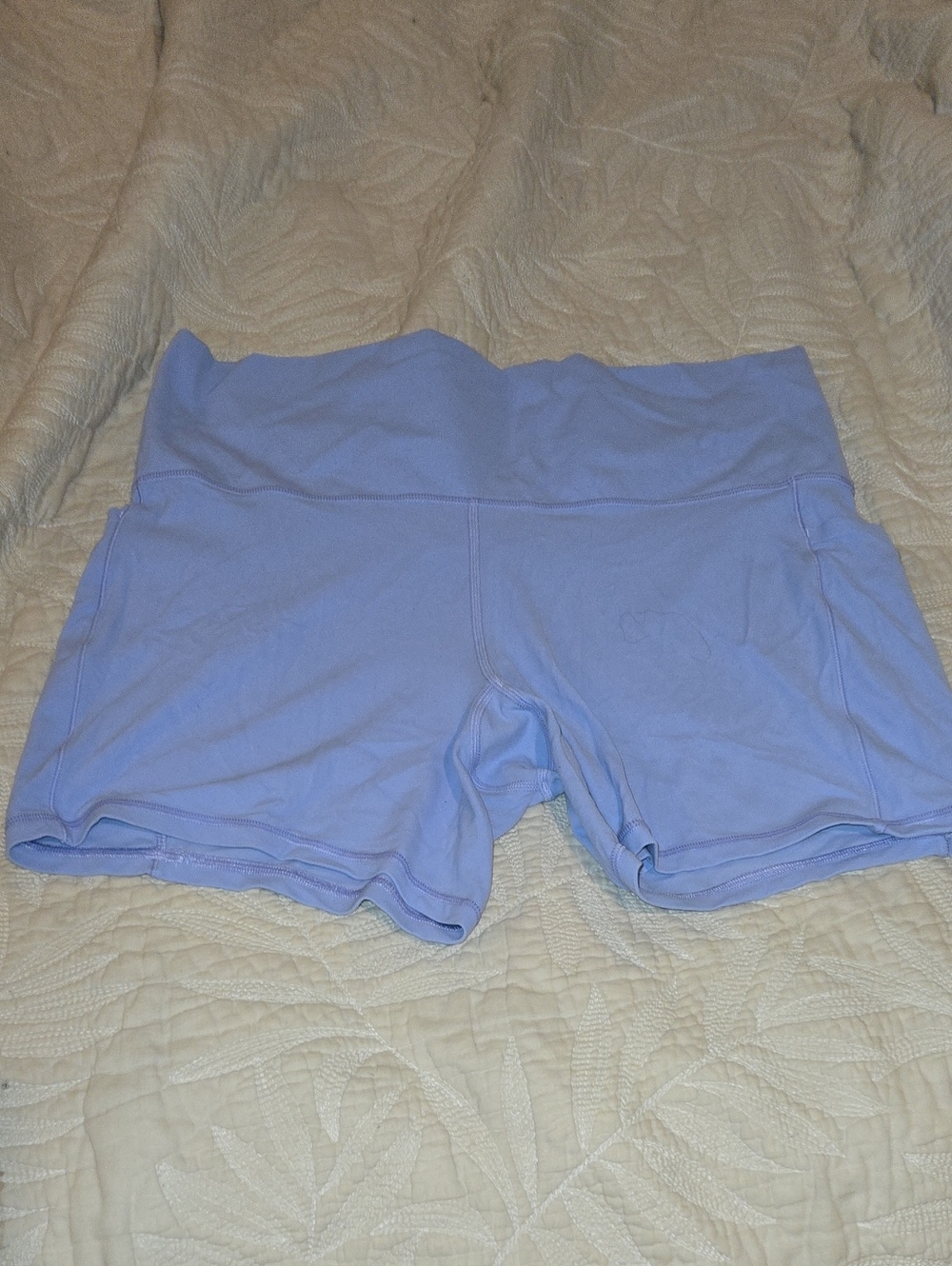 Athleta Lavender High-Rise Bike Shorts: Salutation Stash